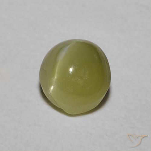 9,17 ctw natürlicher gelblich-grün Chrysoberyll-Katzenauge, Oval, Lichtdurchlässig