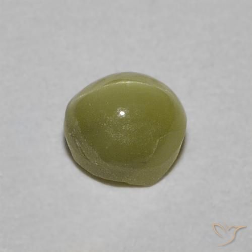 9,17 ctw natürlicher gelblich-grün Chrysoberyll-Katzenauge, Oval, Lichtdurchlässig