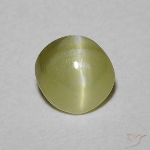 0.47ct Natürlicher gelblich-grün Chrysoberyll-Katzenauge, Oval, Lichtdurchlässig