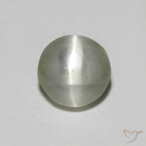 9,17 ctw natürlicher Mittelgrau Chrysoberyll-Katzenauge, Oval Schliff, Lichtdurchlässig