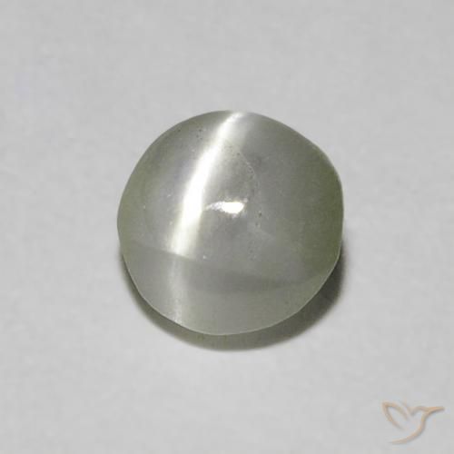 9,17 ctw natürlicher Mittelgrau Chrysoberyll-Katzenauge, Oval Schliff, Lichtdurchlässig
