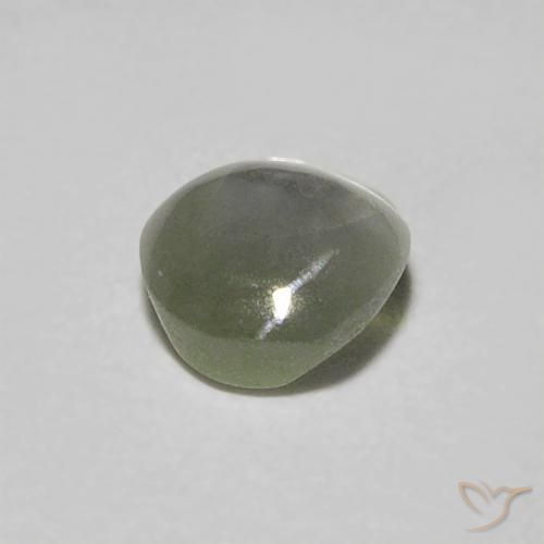 9,17 ctw natürlicher Mittelgrau Chrysoberyll-Katzenauge, Oval Schliff, Lichtdurchlässig