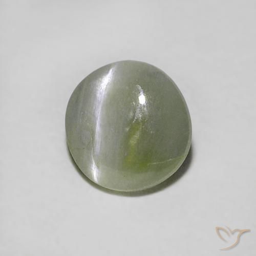 9,17 ctw natürlicher Erdiges Grün Chrysoberyll-Katzenauge, Runden, Lichtdurchlässig