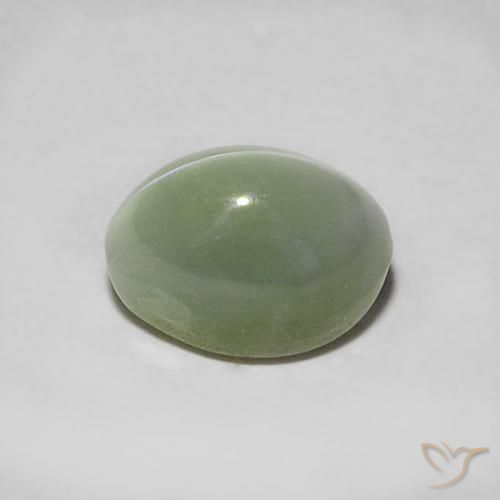 0,90 ctw natürlicher grüner Chrysoberyl Cat's Eye, Oval Schliff, Lichtdurchlässig