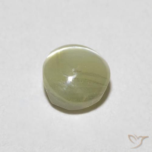 9,17 ctw natürlicher Erdiges Grün Chrysoberyll-Katzenauge, Oval, Lichtdurchlässig