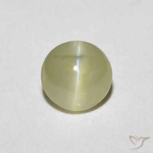 0.59ct Natürlicher Warmes Grün Chrysoberyll-Katzenauge, Oval, Lichtdurchlässig
