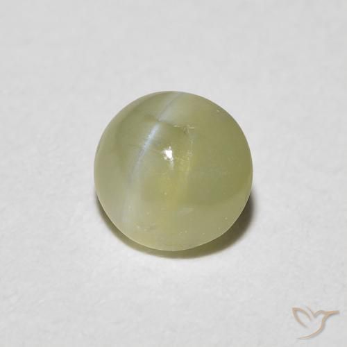 9,17 ctw natürlicher Warmes Grün Chrysoberyll-Katzenauge, Oval, Lichtdurchlässig