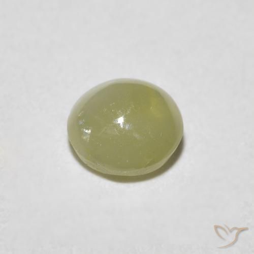 9,17 ctw natürlicher Warmes Grün Chrysoberyll-Katzenauge, Oval, Lichtdurchlässig