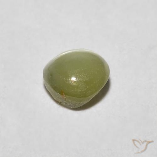9,17 ctw natürlicher Warmes Waldgrün Chrysoberyll-Katzenauge, Oval, Lichtdurchlässig