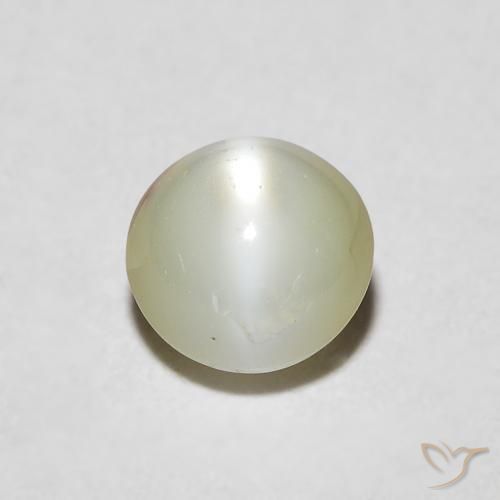 0.92ct Natürlicher Graugelb-Grün Chrysoberyll-Katzenauge, Oval, Lichtdurchlässig
