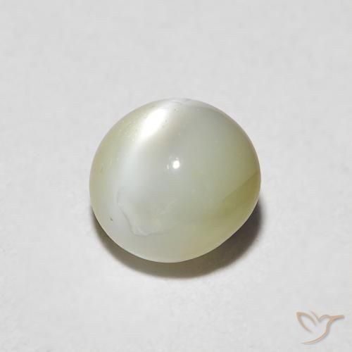 9,17 ctw natürlicher Graugelb-Grün Chrysoberyll-Katzenauge, Oval, Lichtdurchlässig