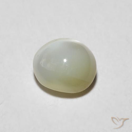 9,17 ctw natürlicher Graugelb-Grün Chrysoberyll-Katzenauge, Oval, Lichtdurchlässig