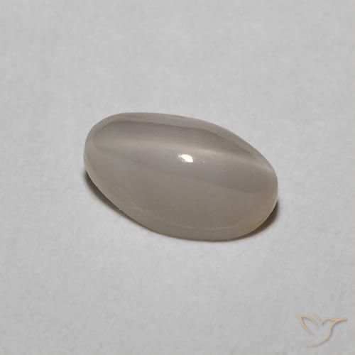 9,17 ctw natürlicher Sehr helles Grau Chrysoberyll-Katzenauge, Oval, Lichtdurchlässig