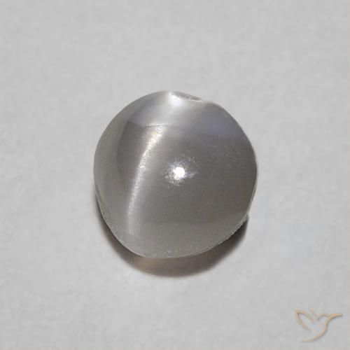 9,17 ctw natürlicher Warm Grey Chrysoberyll-Katzenauge, Oval, Lichtdurchlässig