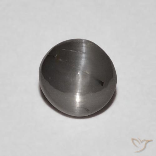 0.63ct Natürlicher Mittelgrau Chrysoberyll-Katzenauge, Oval, Lichtundurchlässig