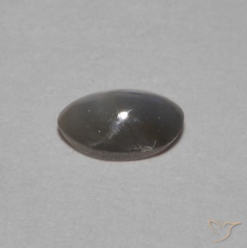9,17 ctw natürlicher silbergrau Chrysoberyll-Katzenauge, Oval, Lichtundurchlässig