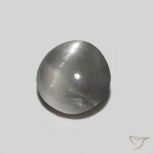 9,17 ctw natürlicher Reddish Grey Chrysoberyll-Katzenauge, Oval, Lichtundurchlässig