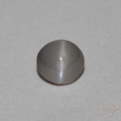 0.22ct Natürlicher Grauschwarz Chrysoberyll-Katzenauge, Oval, Lichtundurchlässig