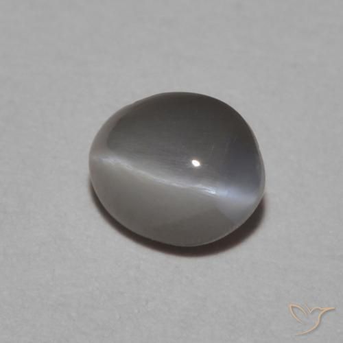9,17 ctw natürlicher Medium Dark-Grey Chrysoberyll-Katzenauge, Oval, Lichtundurchlässig