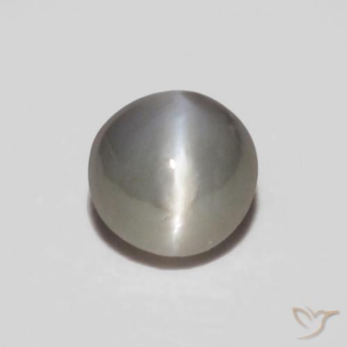 0.24ct Natürlicher Sehr helles Grau Chrysoberyll-Katzenauge, Oval, Lichtundurchlässig