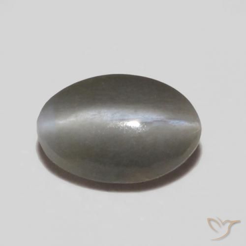 9,17 ctw natürlicher Mittelgrau Chrysoberyll-Katzenauge, Oval, Lichtundurchlässig