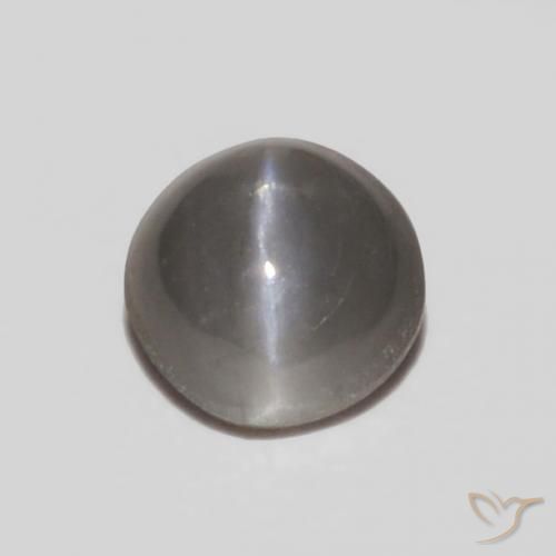 0.29ct Natürlicher silbergrau Chrysoberyll-Katzenauge, Oval, Lichtundurchlässig