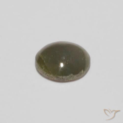 9,17 ctw natürlicher Hellgrau Chrysoberyll-Katzenauge, Oval, Lichtundurchlässig