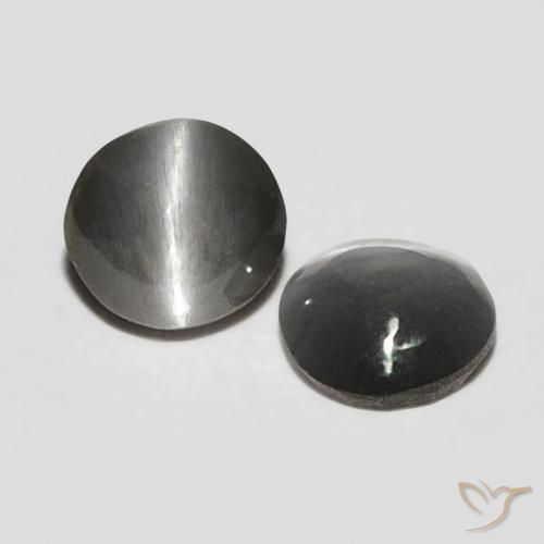 0.41 ct natürliche Mittelgrau Chrysoberyll-Katzenauge-Edelsteine, Oval, Lichtundurchlässig