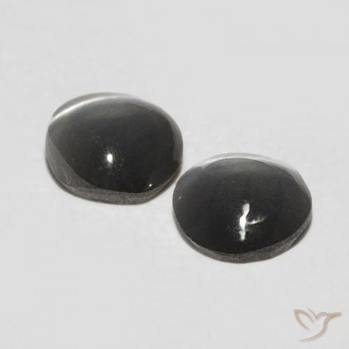 0.41 ct natürliche Mittelgrau Chrysoberyll-Katzenauge-Edelsteine, Oval, Lichtundurchlässig