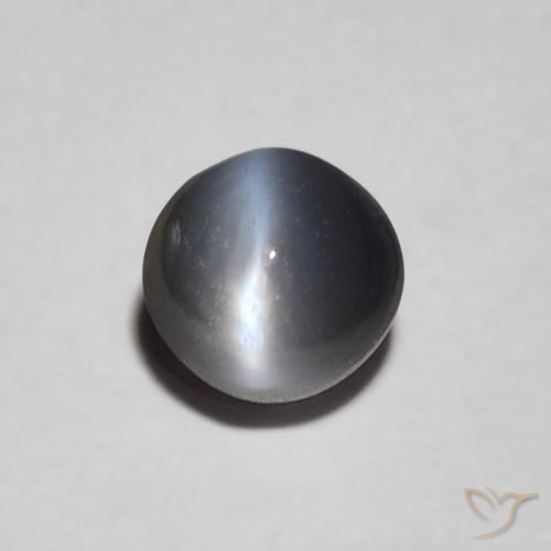 0.47ct Natürlicher Mittelgrau Chrysoberyll-Katzenauge, Oval, Lichtundurchlässig