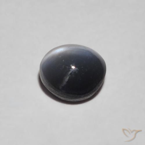 9,17 ctw natürlicher Mittelgrau Chrysoberyll-Katzenauge, Oval, Lichtundurchlässig