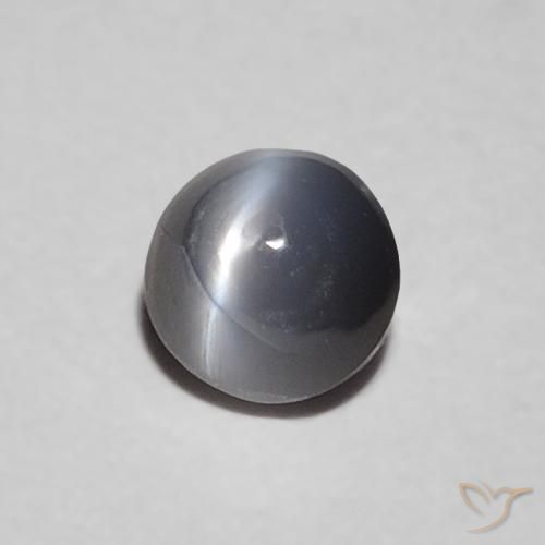 9,17 ctw natürlicher Grau Chrysoberyll-Katzenauge, Oval, Lichtundurchlässig