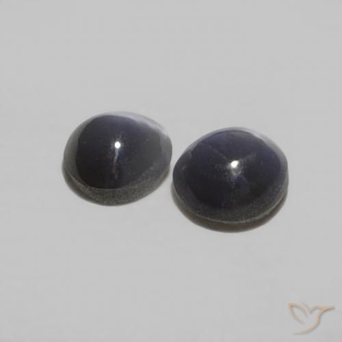 0.38 ct natürliche dunkelgrau Chrysoberyll-Katzenauge-Edelsteine, Oval, Lichtundurchlässig