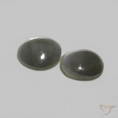 0.37 ct natürliche Mittelgrau Chrysoberyll-Katzenauge-Edelsteine, Oval, Lichtundurchlässig
