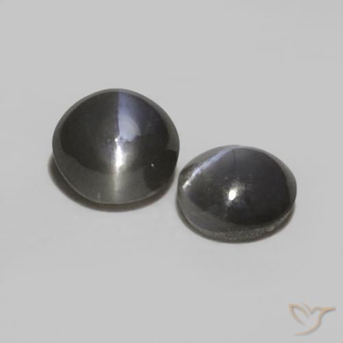 0.52 ct natürliche Grauschwarz Chrysoberyll-Katzenauge-Edelsteine, Oval, Lichtundurchlässig
