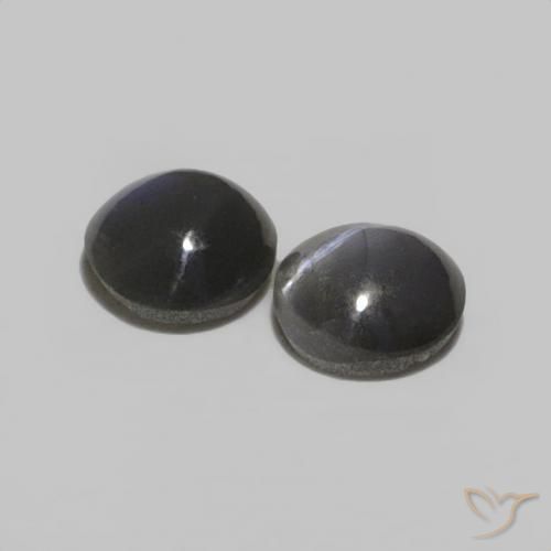 0.52 ct natürliche Grauschwarz Chrysoberyll-Katzenauge-Edelsteine, Oval, Lichtundurchlässig