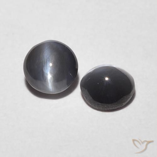 0.47 ct natürliche Mittelgrau Chrysoberyll-Katzenauge-Edelsteine, Runden, Lichtundurchlässig