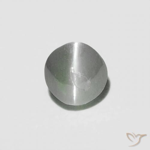 0.16ct Natürlicher Medium Dark-Grey Chrysoberyll-Katzenauge, Runden, Lichtundurchlässig