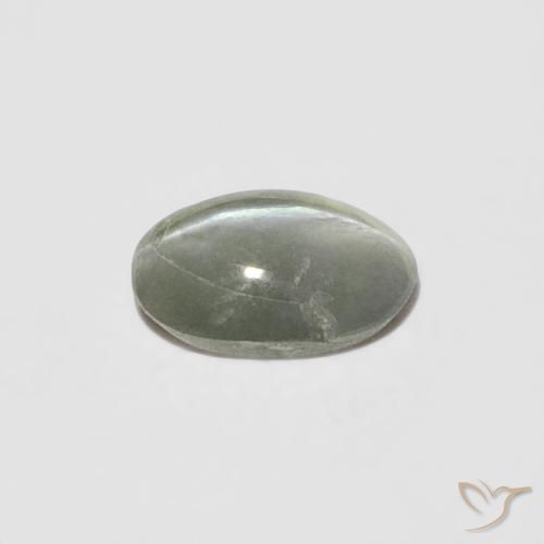 9,17 ctw natürlicher gelblich-grün Chrysoberyll-Katzenauge, Oval, Lichtundurchlässig