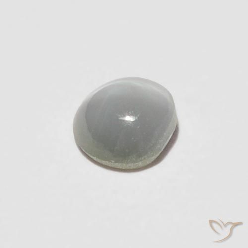 9,17 ctw natürlicher Graugrün Chrysoberyll-Katzenauge, Oval, Lichtundurchlässig
