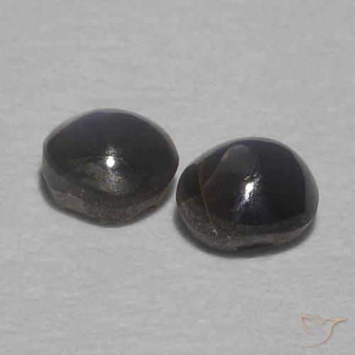 0.40 ct natürliche Dunkelgrau Chrysoberyll-Katzenauge-Edelsteine, Runden, Lichtundurchlässig