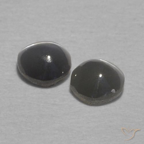0.35 ct natürliche Blassgrünes Grau Chrysoberyll-Katzenauge-Edelsteine, Runden, Lichtundurchlässig