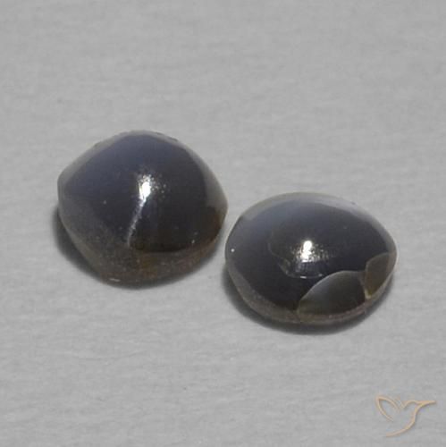 0.36 ct natürliche Dunkelgrau Chrysoberyll-Katzenauge-Edelsteine, Runden, Lichtundurchlässig