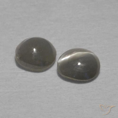 0.29 ct natürliche Mittelgrau Chrysoberyll-Katzenauge-Edelsteine, Runden, Lichtundurchlässig