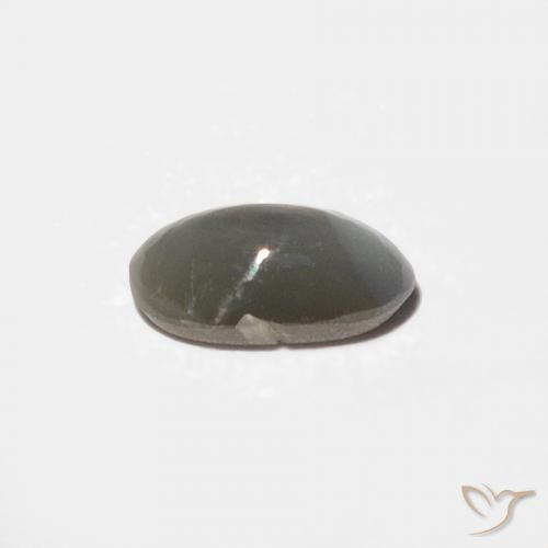 9,17 ctw natürlicher Sehr helles Grau Chrysoberyll-Katzenauge, Oval, Lichtundurchlässig