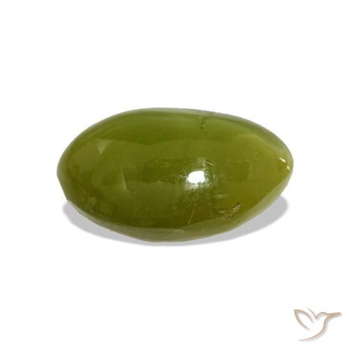 9,17 ctw natürlicher Waldgrün Chrysoberyll-Katzenauge, Oval, Lichtundurchlässig