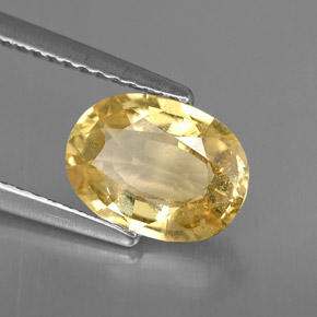 2,15 ctw natürlicher gelber Chrysoberyll, Oval Schliff, VS-SI