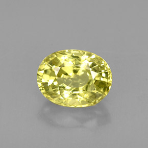 1,59 ctw natürlicher gelber Chrysoberyll, Oval Schliff, VS
