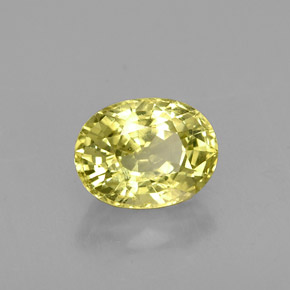 1,59 ctw natürlicher gelber Chrysoberyll, Oval Schliff, VS