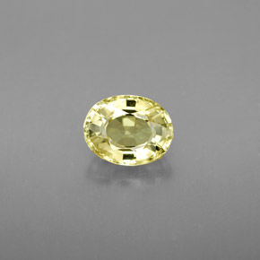 1,27 ctw natürlicher gelber Chrysoberyll, Oval Schliff, VVS
